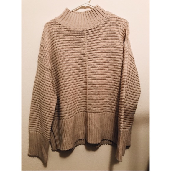 Topshop Ribbed Mock Neck Sweater - Picture 2 of 5